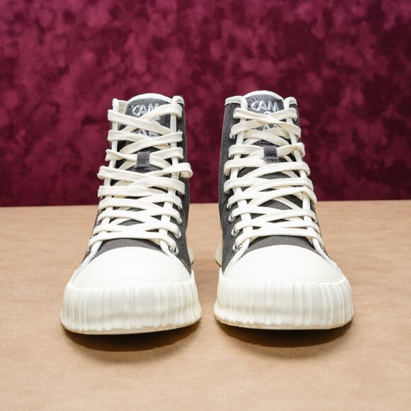 Camperlab Women Gender Dark Gray Canvas High Top Bootie Sneakers 8.5US EUR39 - Picture 2 of 8